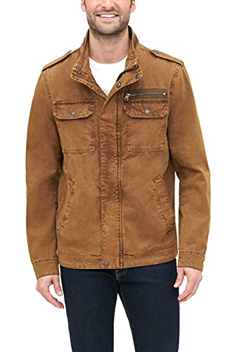 Levi's Herren Washed Cotton Military Jacket (Regular & Big & Tall Sizes) Leichte Baumwolljacke, Worker Brown ungefüllt, XXL von Levi's