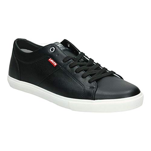 Levi's Herren Woods Sneaker, Schwarz (Noir Regular Black), 45 EU von Levi's