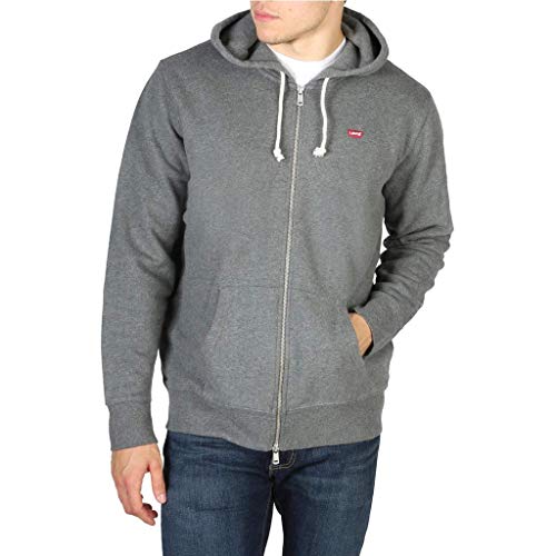 Levi's Herren New Original Zip Up Sweatshirt, Charcoal Heather XX, XL von Levi's