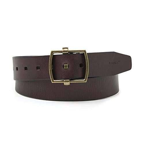 Levi's Herren & Unisex Chunky Center BAR Belt, Brown, One Size von Levi's