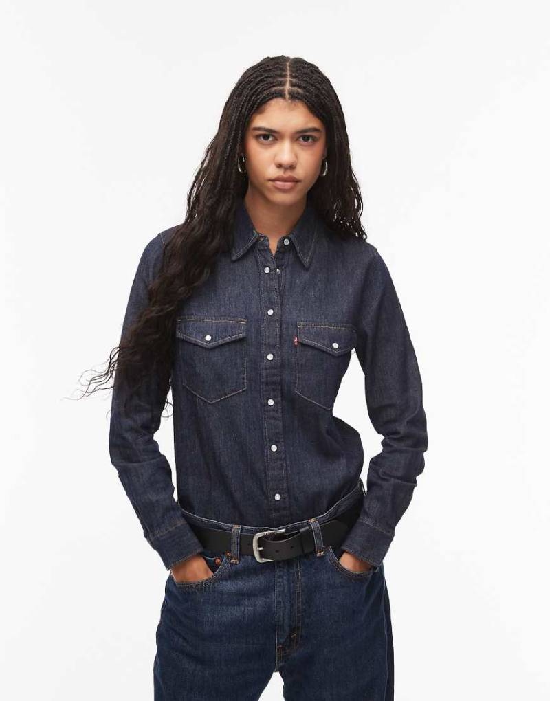 Levi's - Iconic - Western-Jeanshemd in Indigo-Marineblau von Levi's