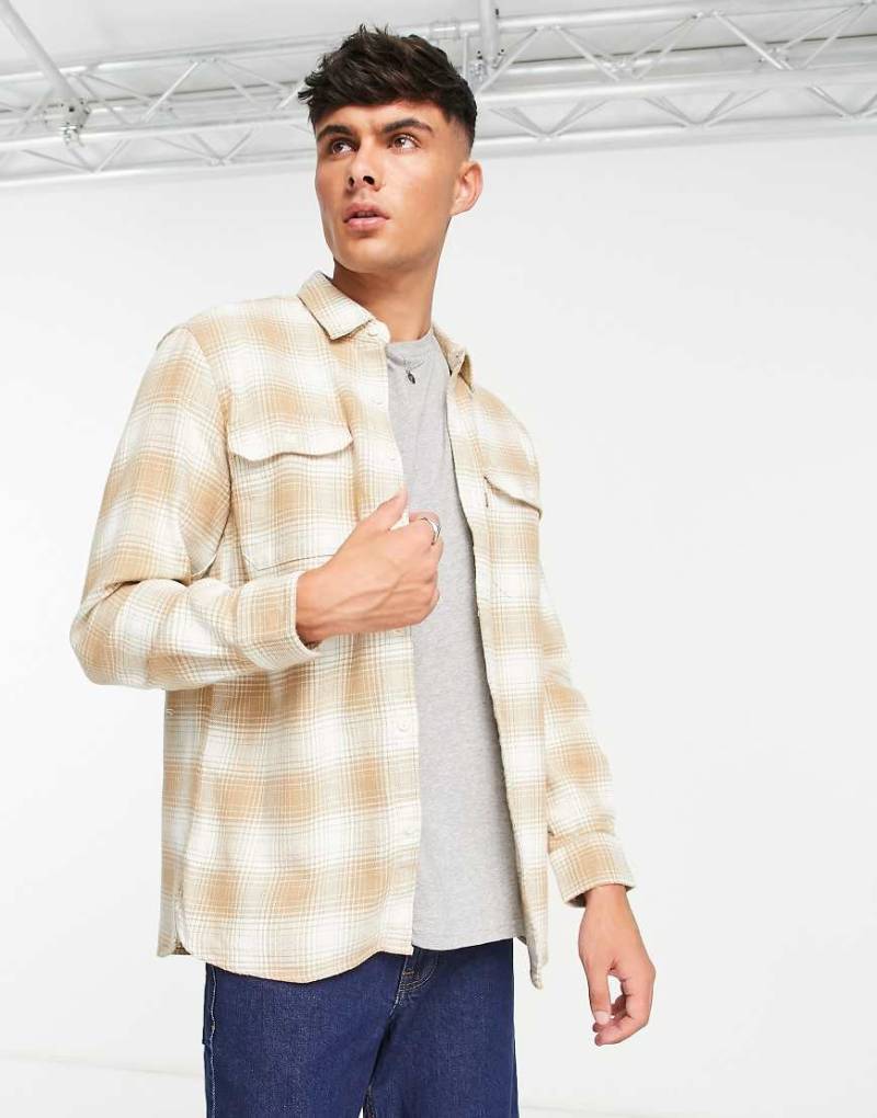 Levi's - Jackson - Kariertes Arbeiterhemd in Hellbraun mit Taschen-Neutral von Levi's