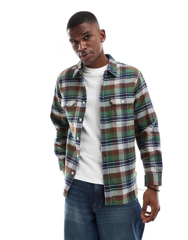 Levi's - Jackson - Kariertes Flanell-Arbeiterhemd in Braun von Levi's