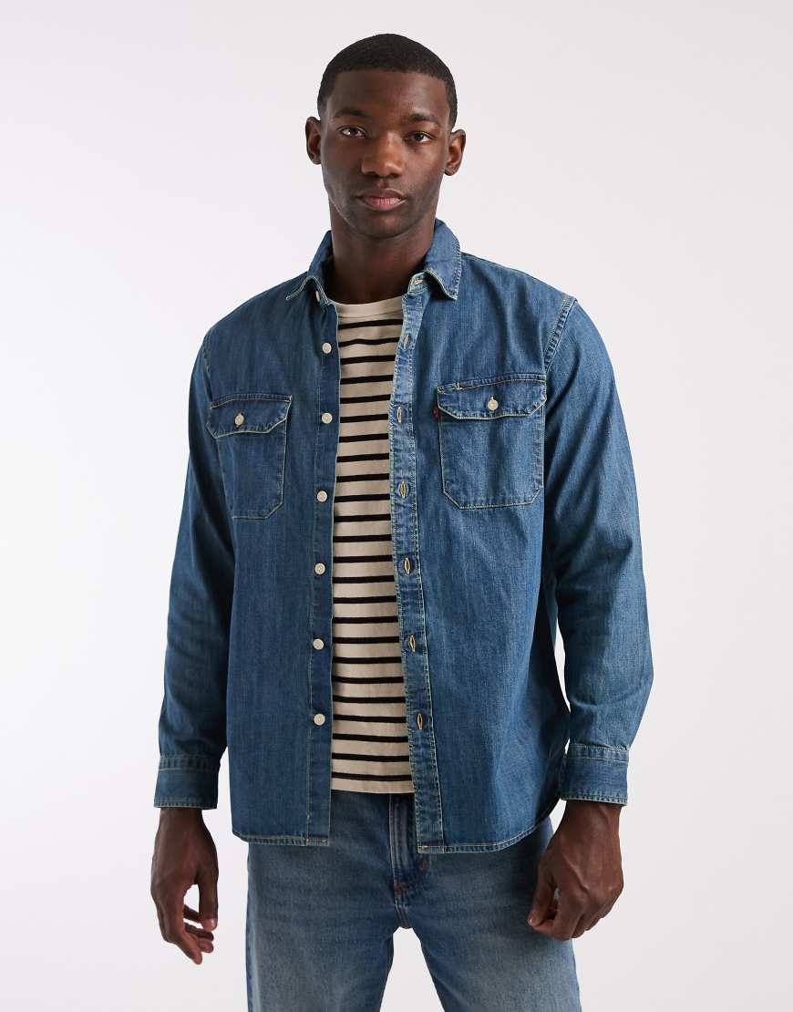 Levi's - Jackson - Worker-Jeanshemd in Dunkelblau-Marineblau von Levi's