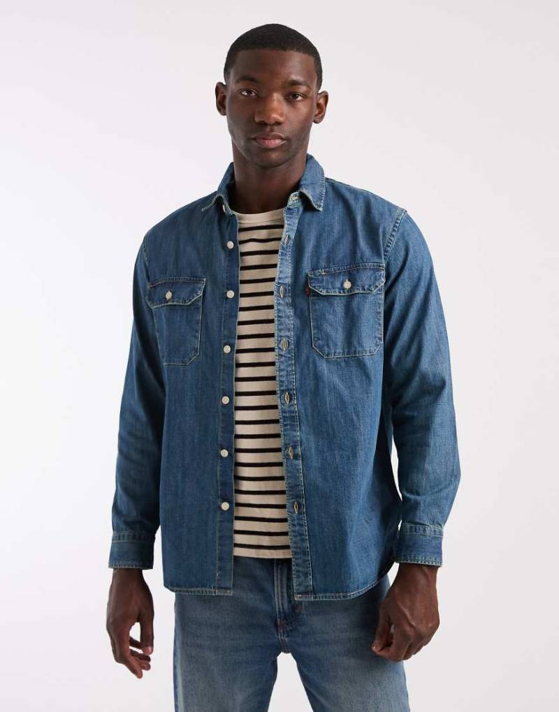 Levi's - Jackson - Worker-Jeanshemd in Dunkelblau-Marineblau von Levi's