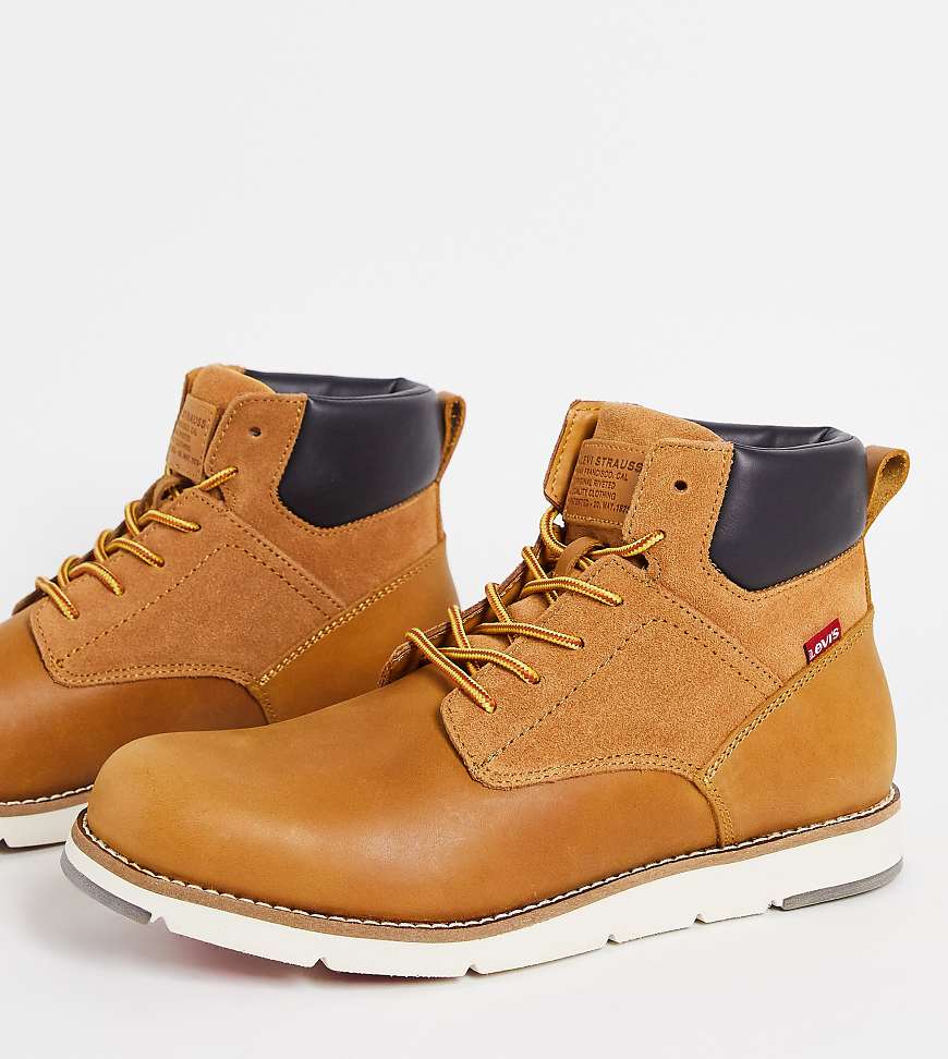 Levi's - Jax Plus - Stiefel aus Wildleder-Mix in Hellbraun mit rotem Etikett-Neutral von Levi's