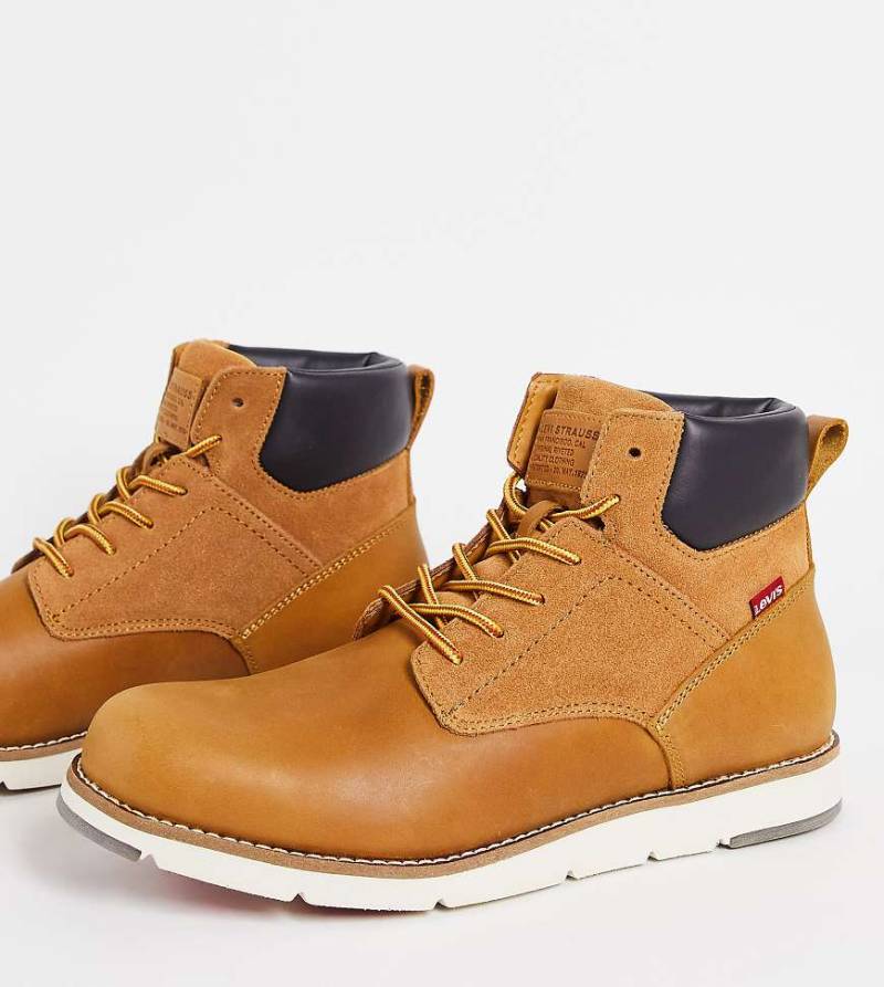 Levi's - Jax Plus - Stiefel aus Wildleder-Mix in Hellbraun mit rotem Etikett-Neutral von Levi's