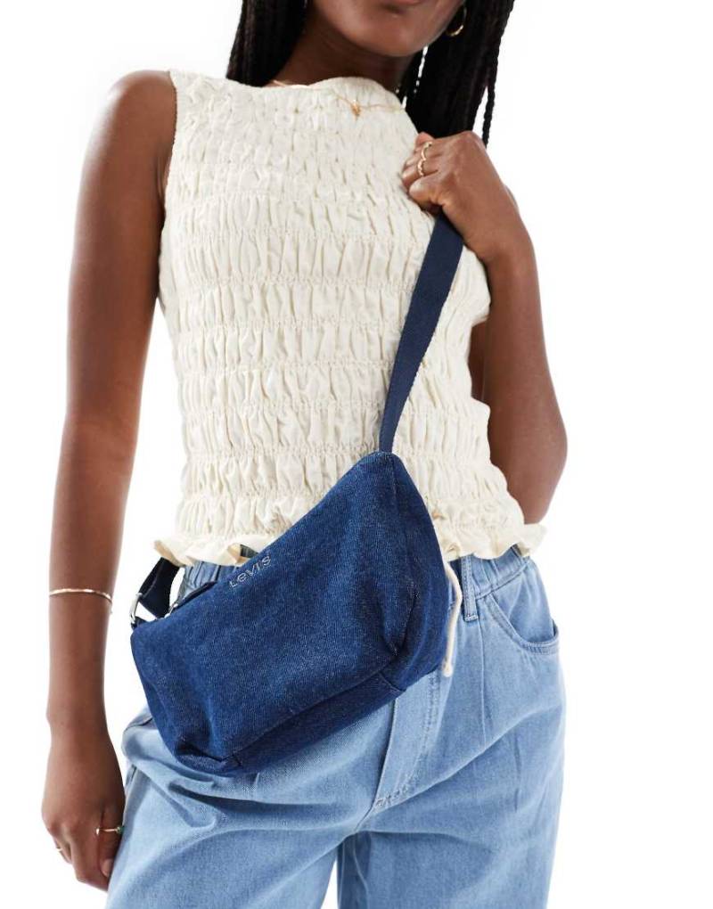 Levi's - Jeans-Umhängetasche in Dunkelblau mit Logo-Marineblau von Levi's