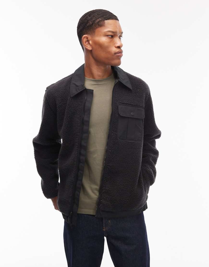 Levi's - Joonie - Sherpa-Jacke in Anthrazit-Grau von Levi's