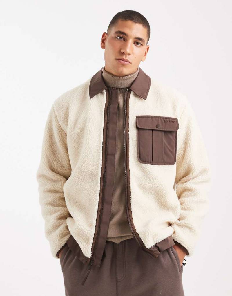 Levi's - Joonie - Sherpa-Jacke in Cremeweiß von Levi's