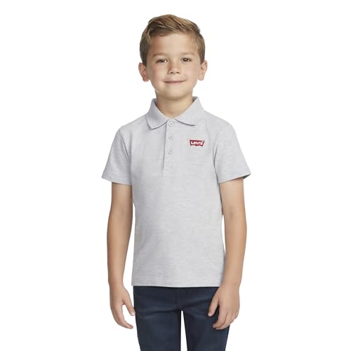 Levi's Garçon Back Neck Tape Jungen Lvb Nackenband Polo 8ea893 Polohemd, Light Grayheather, 6 Jahre, HELLGRAUHEATHER von Levi's