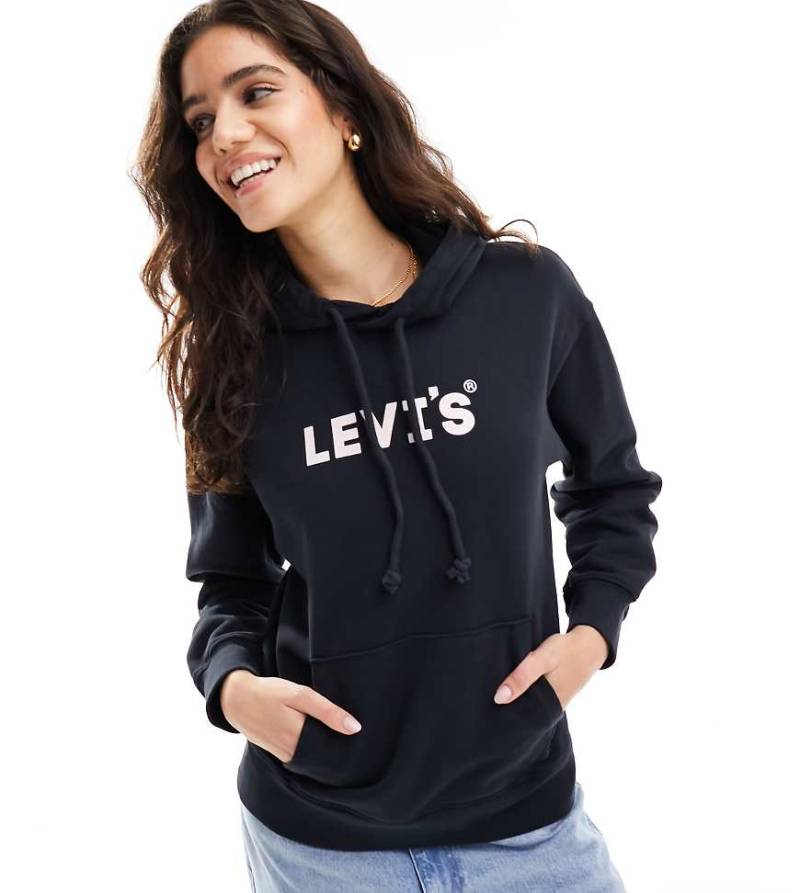 Levi's - Kapuzenpullover in Schwarz mit Headline-Logo auf der Brust, exklusiv bei ASOS von Levi's