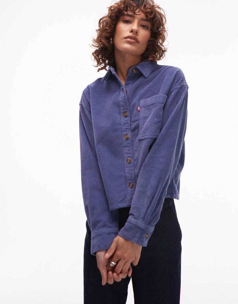 Levi's - Kastiges Hemd aus Cord in Blau von Levi's
