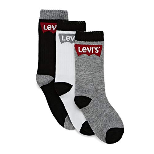Levi's Kids BATWING MID CUT 3PK 0078 Socken - Jungen Black 5-7 von Levi's