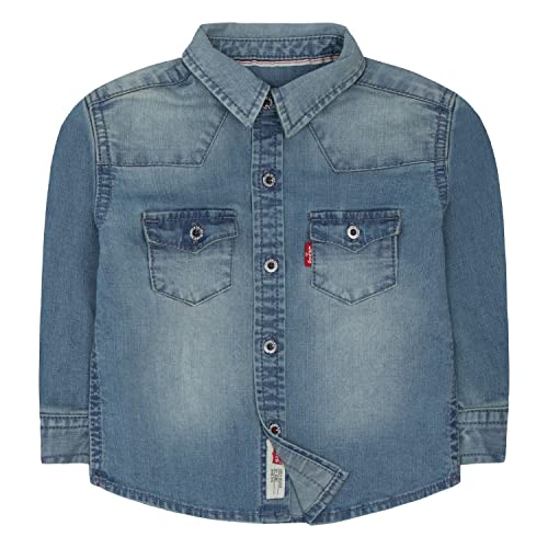 Levi's Kids Baby - Jungen Lvb Barstow Western Shirt 6e6866 GEWEBTES OBERTEIL, Vintage Stone, 3 Jahre EU von Levi's