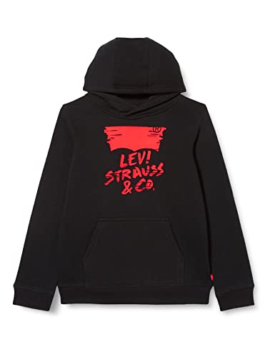 Levi's Kids Junge Sketched Logo Pullover Hoodie EG571 Hooded Sweatshirt, Schwarz, 10 Jahre von Levi's Kids