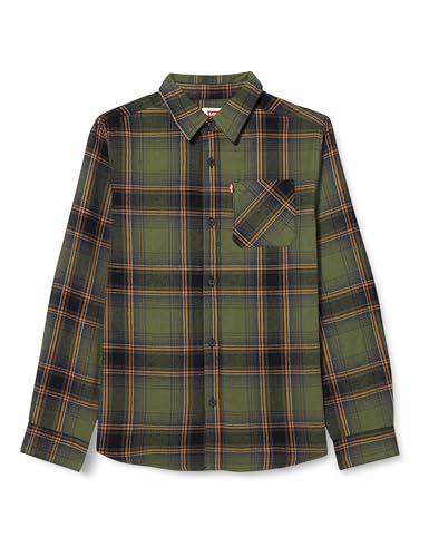 Levi's Kids Jungen LVB LS Flannel ONE Pocket Shirt 9EG893 Hemden, Olivine, 10 Years von Levi's