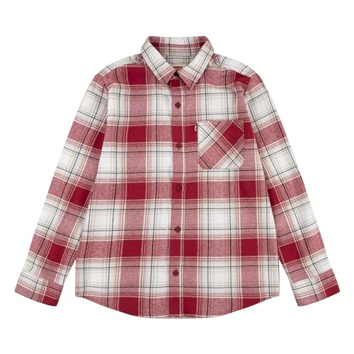 Levi's Kids Jungen LVB LS Flannel ONE Pocket Shirt 9EG893 Hemden, Rhythmic RED, 16 Years von Levi's