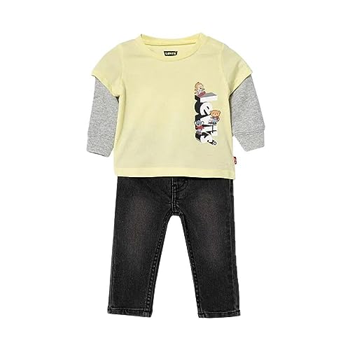 Levi's Kids Lvb 2fer skater denim set Baby Jungen LUMINARY GREEN 3 Monate von Levi's