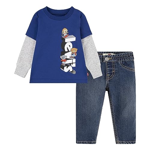 Levi's Kids Lvb 2fer skater denim set Baby Jungen SODALITE BLUE 3 Monate von Levi's