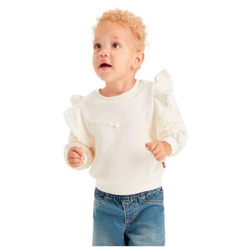 Levi's Kids Lvg crew with ruffle Mädchen White Antique 3 Monate von Levi's