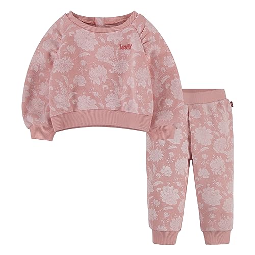 Levi's Kids Lvg floral sweat set Baby Mädchen Glaçage Pink. 12 Monate von Levi's