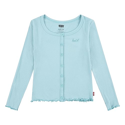 Levi's Kids Lvg solid ls scoop neck rib top Mädchen Aqua Sea Blue 2 Jahre von Levi's