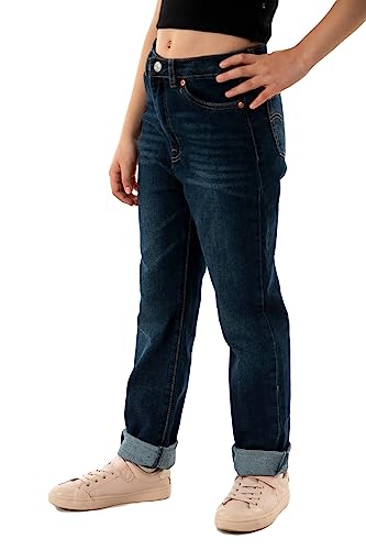 Levi's Kids Mädchen LVG Ribcage Straight Ankle 4EF312 Jeans, Retrograde, 12 Years von Levi's