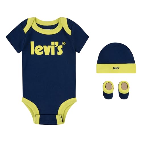 Levi's Kids Unisex LHN Poster Logo 3PC Boxset Box-Sets, Estate Blue, 0-6 Monate von Levi's
