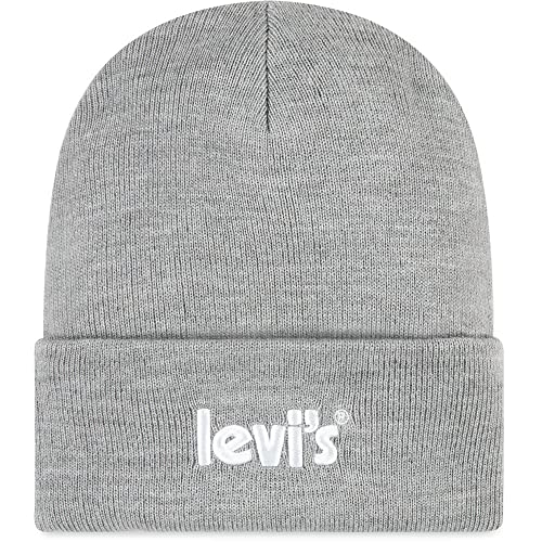 Levi's Kids Unisex Lan Poster Logo 9a8513 Beanie M tze, Dunkelgrau meliert, Einheitsgröße EU von Levi's