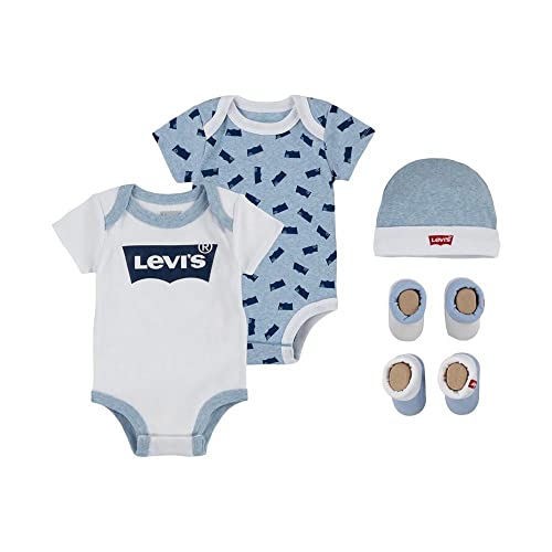 Levi's Kids Lhn levi's batwing 5pc set Unisex Chambray Blue chiné 6-12 Monate von Levi's