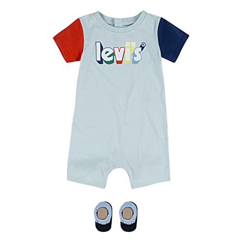 Levi's Kids doodle print and striped r Baby Jungen Starlight Blue 9 Monate von Levi's