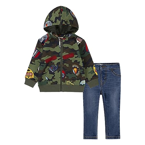 Levi's Kids scout badge hoodie denim s Baby Jungen Thyme 12 Monate von Levi's