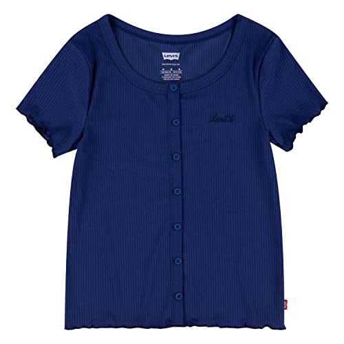 Levi's Kids ss scoop neck ribbed knit Mädchen Blau - Twilight Blue 3 Jahre von Levi's