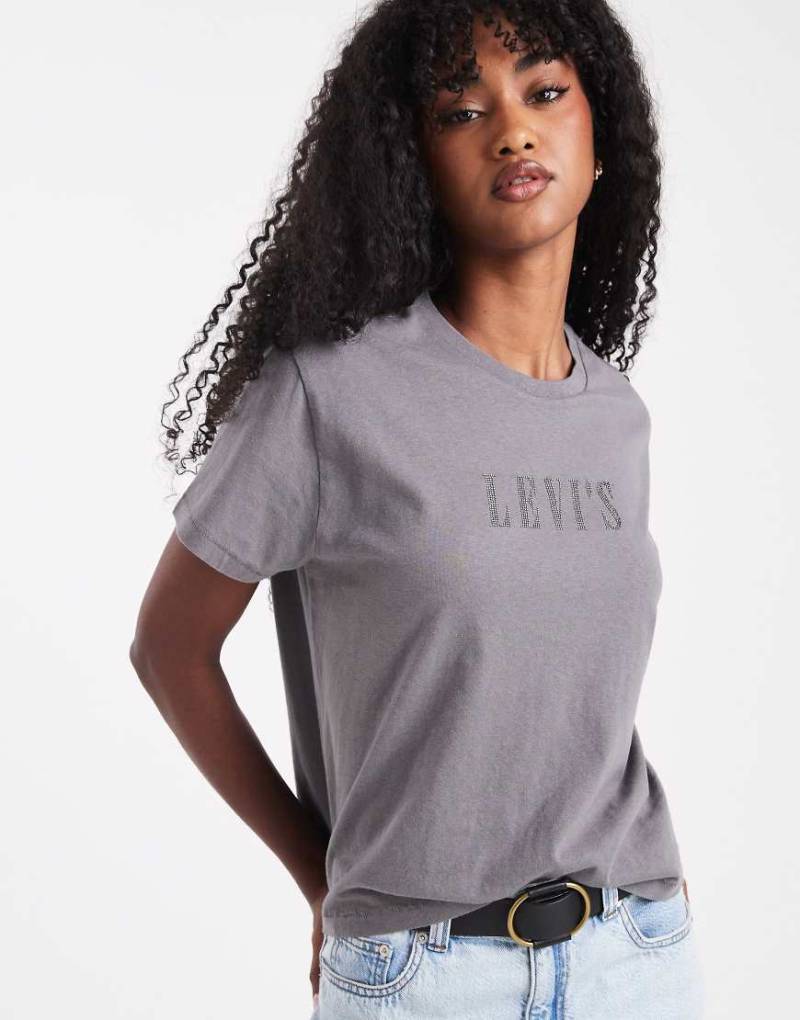 Levi's - Klassisches T-Shirt in Grau mit Logo von Levi's