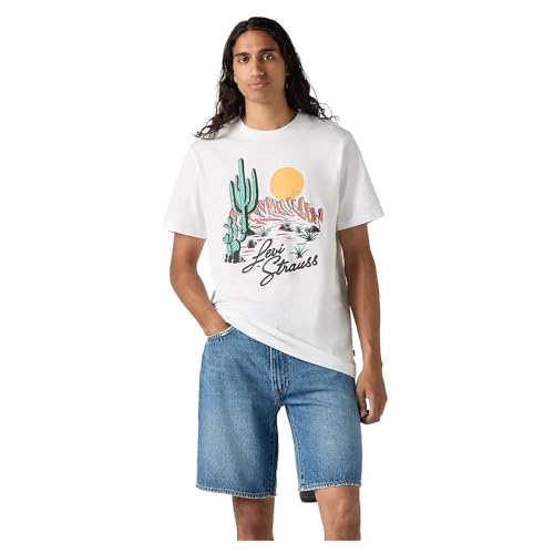 Levi's Herren Klassisches T-Shirt mit Grafik Heritage Americana Desert Scene White + White XXL von Levi's