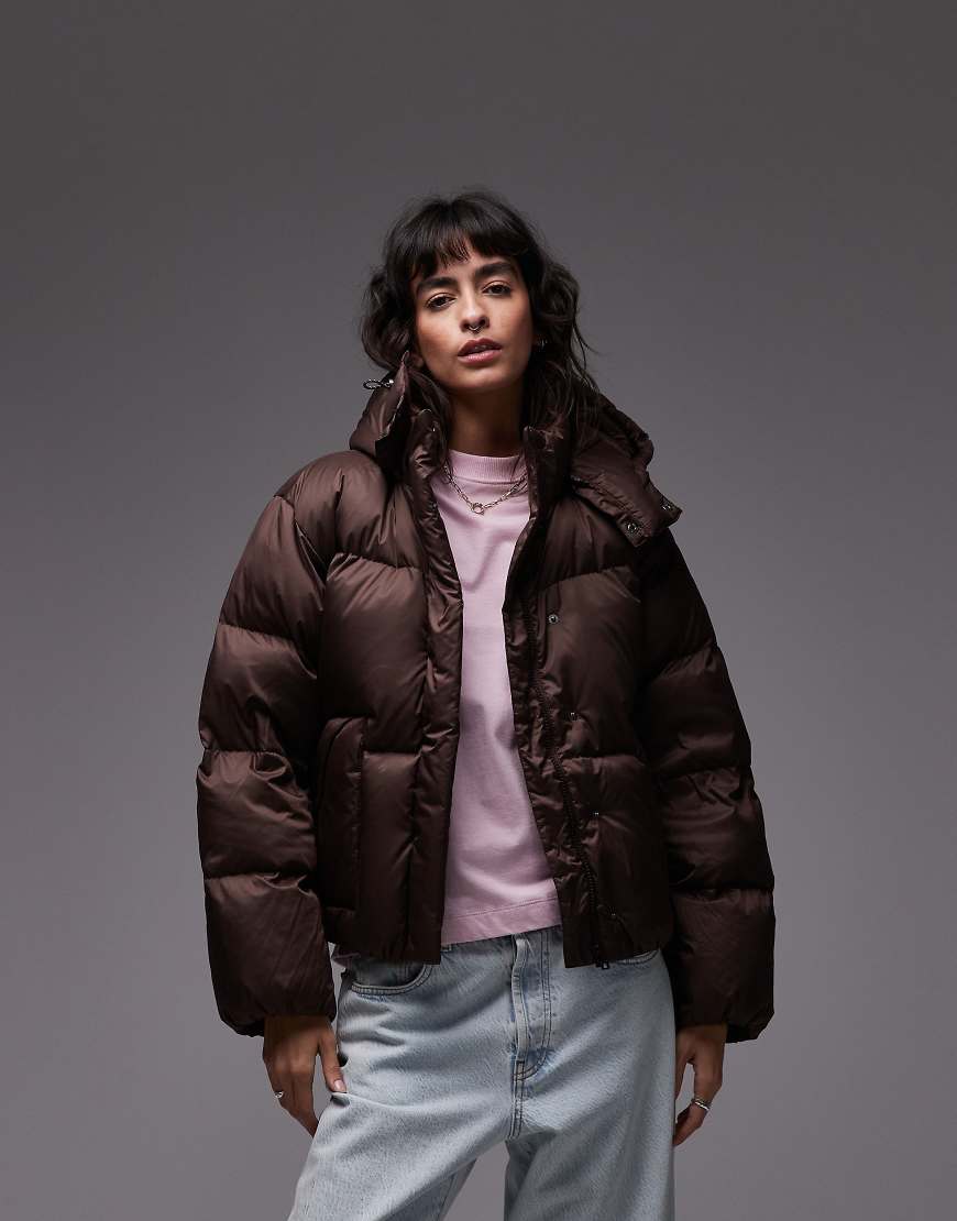 Levi's - Kurze Pufferjacke in Braun im Westernstil-Brown von Levi's