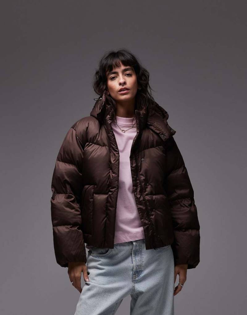 Levi's - Kurze Pufferjacke in Braun im Westernstil-Brown von Levi's