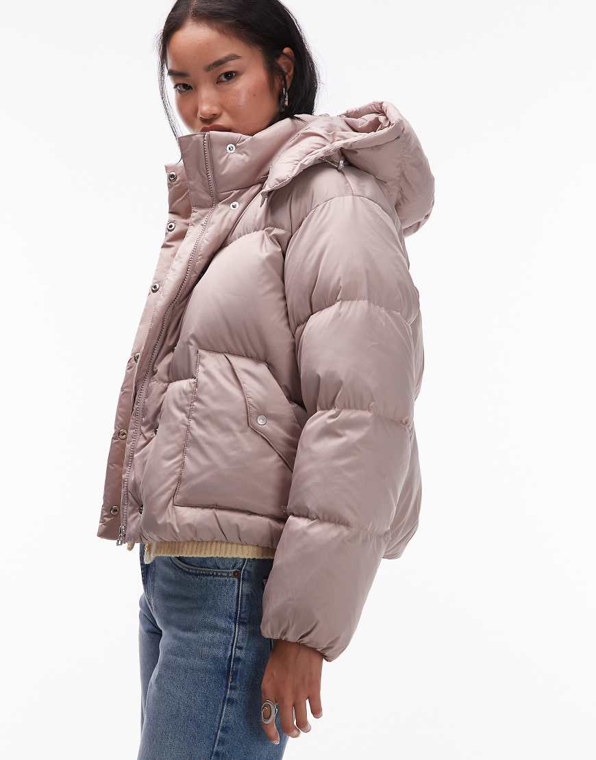 Levi's - Kurze Pufferjacke in Stein im Westernstil-Neutral von Levi's