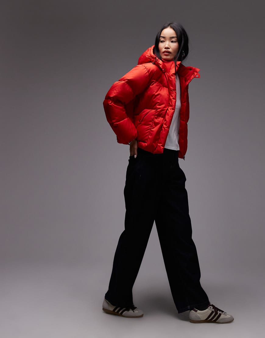 Levi's - Kurzer Puffermantel in Rot im Westernstil von Levi's