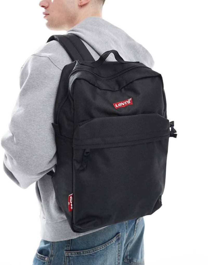 Levi's - L Pack - Normal großer Rucksack in Schwarz mit Fledermaus-Logo von Levi's