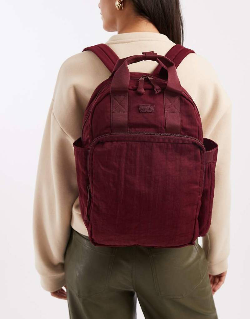Levi's - L-Pack - Nylon-Rucksack in Burgunderrot von Levi's