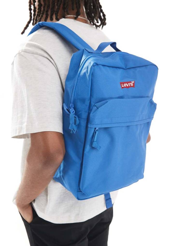 Levi's - L Pack - Rucksack in regulärer Größe in Mittelbau mit Fledermauslogo-Blau von Levi's