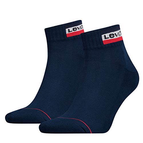 Levi's Unisex Quarter Socks, Navy, 35/38 von Levi's