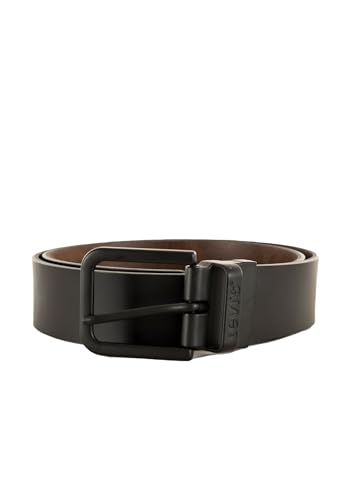 Levi's Unisex Reversible Core Metal Belt Gürtel, schwarz, 85 von Levi's