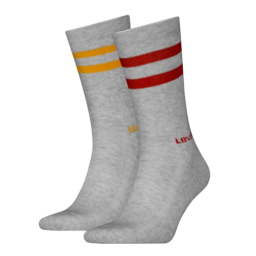 Levi's Unisex Crew Socken, Orange/Gelb, 35/38 von Levi's