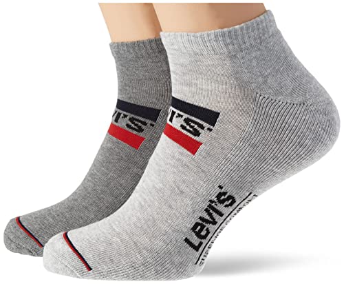 Levi's Unisex Sneaker Socks, Grey, 39/42 von Levi's