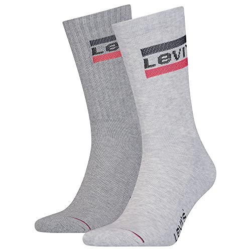 Levi's Unisex Crew Socks, Grey, 39/42 von Levi's