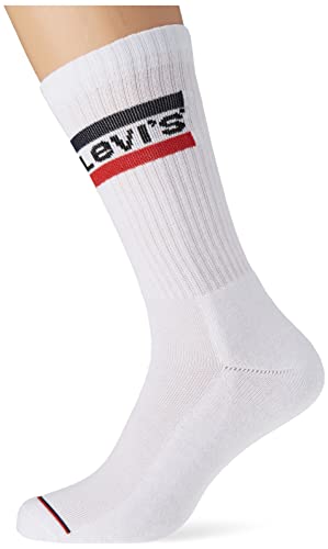 Levi's Unisex Crew Socken, Weiß, 43/46 (2er Pack) von Levi's