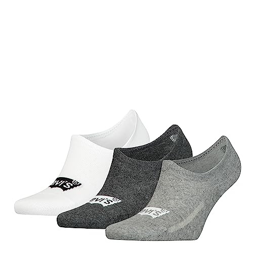 Levi's Unisex Footie Socken, Grau, 35/38 (3er Pack) von Levi's